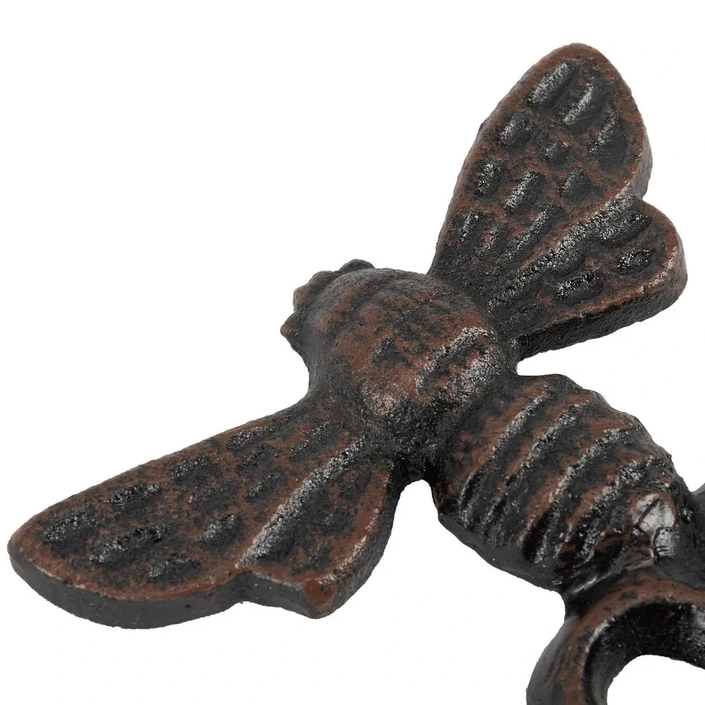 Cast Iron Bumblebee Wall Hook Rustic Bee Decor Farmhouse Garden Hook Bees